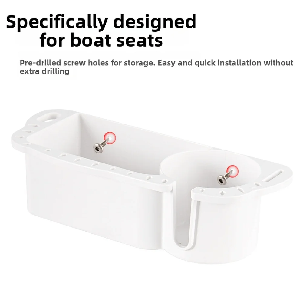 Fishing Boat Steering Wheel - ABS-Angelbehälter, Angelgerätebox, zweireihige Entwässerungslöcher, vorgebohrte Schraubenlöcher